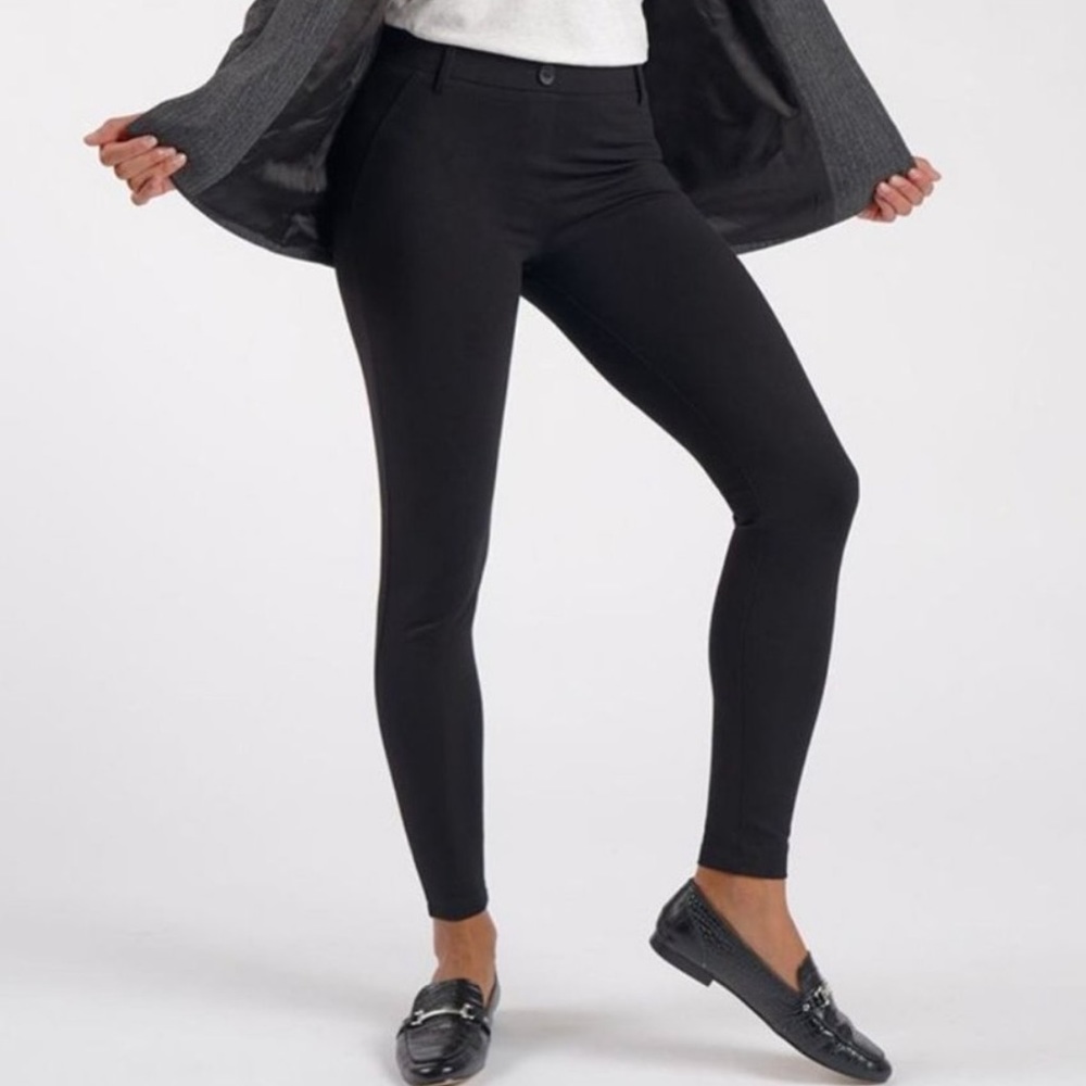 Betabrand Skinny Leg Dress Yoga Pants Black Petite